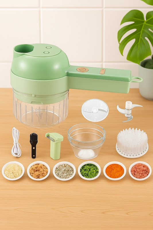 4 in 1 Portable Electric Vegetable Cutter Set