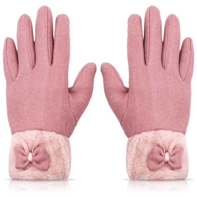 UrbanEdge - Women's Winter Warm Gloves with Cute Bow