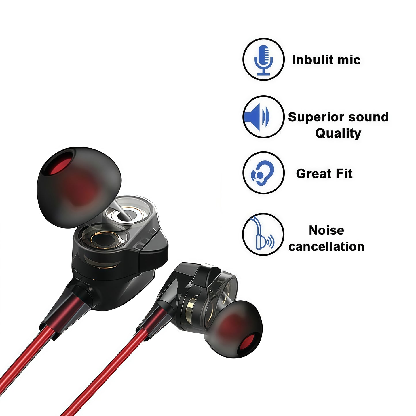 SonicEdge 4D Bass Wired Earphone