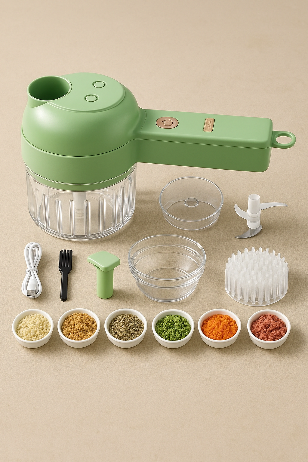 4 in 1 Portable Electric Vegetable Cutter Set