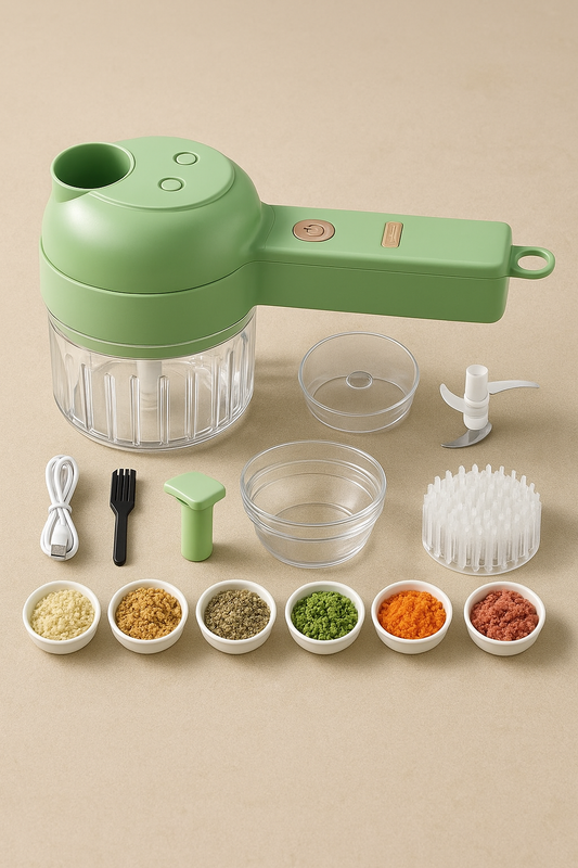 4 in 1 Portable Electric Vegetable Cutter Set